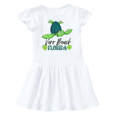 Inktastic Vero Beach Florida Happy Sea Turtle Gift Baby Girl Dress
