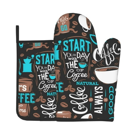 Coffee Elements Oven Mitts Pot Holders 2 Set Cooking Kitchen Gloves Washable Heat Resistant Oven Gloves for Microwave BBQ Baking Grilling C43
Coffee Elements Oven Mitts Pot Holders 2 Set Cooking Kitchen Gloves Washable Heat Resistant Oven Gloves for Microwave BBQ Baking Grilling C43