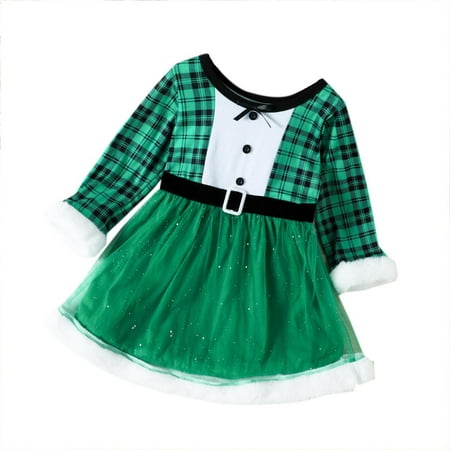 EHTMSAK Infant Baby Toddler Child Children Kids Long Sleeve Dresses for Girls Christmas Dress Fall Winter Sundress Green 1Y-6Y 110
EHTMSAK Infant Baby Toddler Child Children Kids Long Sleeve Dresses for Girls Christmas Dress Fall Winter Sundress Green 1Y-6Y 110