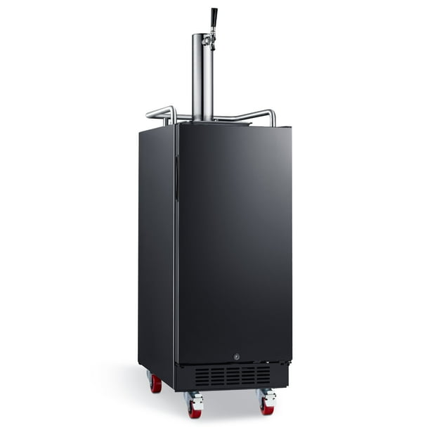 EdgeStar 15" Built-In Black Stainless Steel Kegerator