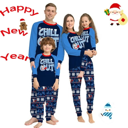 Pudcoco Family Pajamas Matching Set Letter Print Round Neck Long Sleeve Tops + Elk Snowflake Santa Print Pants Loungewear
Pudcoco Family Pajamas Matching Set Letter Print Round Neck Long Sleeve Tops + Elk Snowflake Santa Print Pants Loungewear