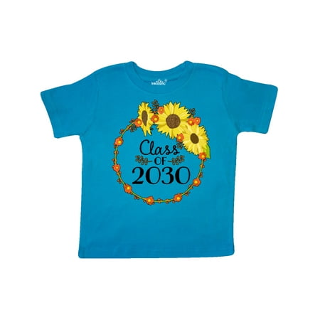 Inktastic Class of 2030 Sunflower Wreath Gift Toddler Boy or Toddler Girl T-Shirt