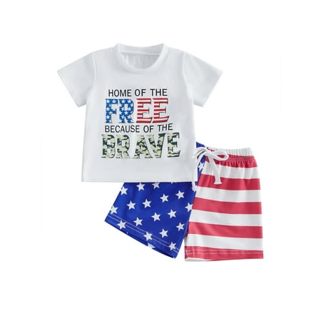Toddler Baby Boy 4th of July Clothes Letters Short Sleeve T-Shirt Stars Stripes Shorts Set Independence Day Outfits
Toddler Baby Boy 4th of July Clothes Letters Short Sleeve T-Shirt Stars Stripes Shorts Set Independence Day Outfits