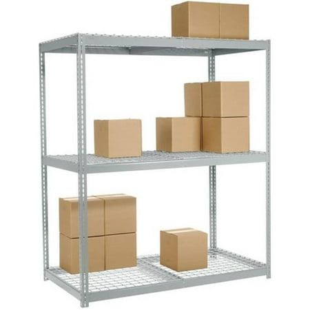 3 Tier Wide Span Storage Rack Gray - 60 x 36 x 60 in.