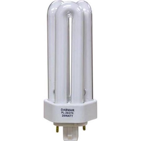 Dabmar Lighting DL-Q26-2P--41K PLQ26 2 Pin 26 watt 41K Flourescent Lamp White
Dabmar Lighting DL-Q26-2P--41K PLQ26 2 Pin 26 watt 41K Flourescent Lamp White