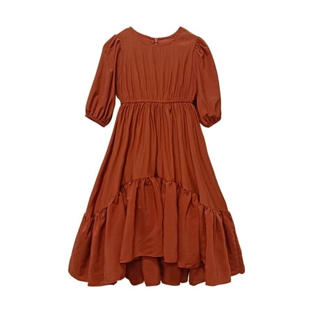 Holloyiver Girls Dresses Short Sleeved Spliced Irregular Banquet Dress Long Skirt Dress Princess Girls Dress for Wedding Birthday Party with Train Size 3-12 years
Holloyiver Girls Dresses Short Sleeved Spliced Irregular Banquet Dress Long Skirt Dress Princess Girls Dress for Wedding Birthday Party with Train Size 3-12 years