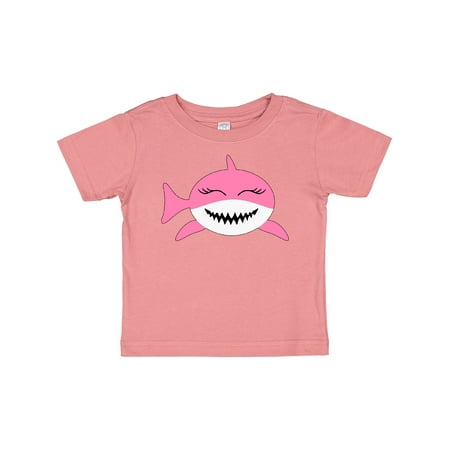 Inktastic Cute Pink Shark Gift Baby Boy or Baby Girl T-Shirt
