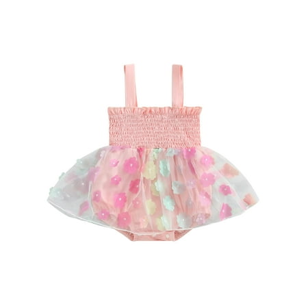 Infant Girls Romper Dress Flower Print Mesh Skirt Hem Ruched Jumpsuits Summer Newborn Clothes Baby Cami Bodysuits
Infant Girls Romper Dress Flower Print Mesh Skirt Hem Ruched Jumpsuits Summer Newborn Clothes Baby Cami Bodysuits