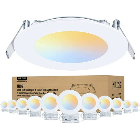 YYFF LED Recessed Lighting 4 InchDimmable Canless Downlight with Junction Box10W=75W EqvCRI>90Retrofit Light Fixture with Baffle TrimWet 2700K/3000K/3500K/4000K/5000K Color Change
YYFF LED Recessed Lighting 4 InchDimmable Canless Downlight with Junction Box10W=75W EqvCRI>90Retrofit Light Fixture with Baffle TrimWet 2700K/3000K/3500K/4000K/5000K Color Change
