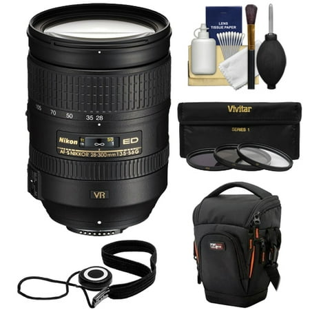 Nikon 28-300mm f\/3.5-5.6 G VR AF-S ED Zoom-Nikkor Lens + Holster + 3 Filters Kit for D3200, D3300, D5300, D5500, D7100, D7200, D750, D810 Cameras Nikon 28-300mm f\/3.5-5.6 G VR AF-S ED Zoom-Nikkor Lens + Holster + 3 Filters Kit for D3200, D3300, D5300, D5500, D7100, D7200, D750, D810 Cameras