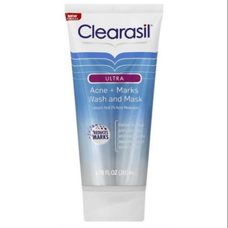 Clearasil Ultra Acne + Marks Wash and Mask 6.78 oz (Pack of 2)