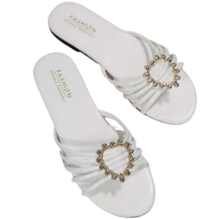 Women s Slide Sandals Rhinestone Heart Strappy Flat Sandals Casual Open Toe Slippers Non Slip Outdoor Summer Shoes
Women s Slide Sandals Rhinestone Heart Strappy Flat Sandals Casual Open Toe Slippers Non Slip Outdoor Summer Shoes