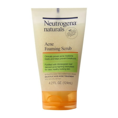 Neutrogena Naturals Acne Foaming Scrub - 4.2 Oz, 3 Pack