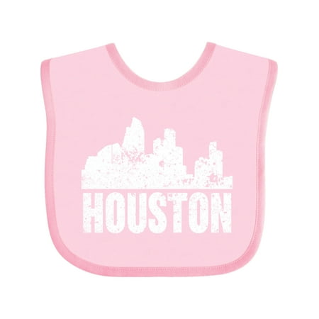 Inktastic Houston Skyline Grunge Gift Baby Boy or Baby Girl Bib