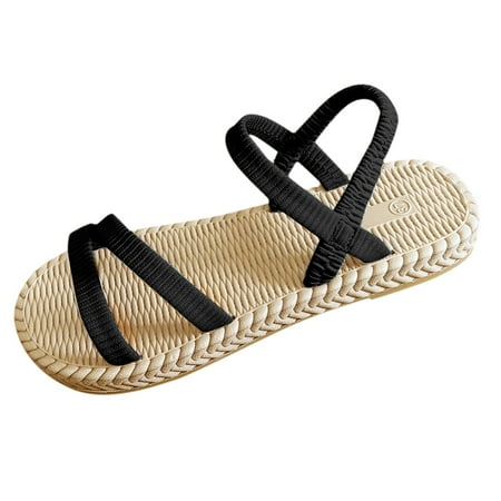 CLZOUD Comfortable Walking Sandals for Women Black Womens Flat Shoes Elastic Band Casual Bohemian Sandals Beach Sandals Flip Flops 42
CLZOUD Comfortable Walking Sandals for Women Black Womens Flat Shoes Elastic Band Casual Bohemian Sandals Beach Sandals Flip Flops 42