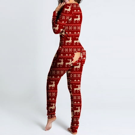 Women s Button-Down Christmas Print Functional Buttoned Flap Adults Jumpsuit Jumpsuit with Train Jumpsuit with Corset for Women
Women s Button-Down Christmas Print Functional Buttoned Flap Adults Jumpsuit Jumpsuit with Train Jumpsuit with Corset for Women