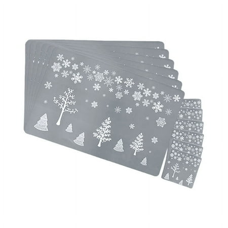 Cuteam Placemat + Coaster 12Pcs Christmas Elk Tree Fork Bowl Placemat Coaster Cup Pad Mat Dinner Decor
Cuteam Placemat + Coaster 12Pcs Christmas Elk Tree Fork Bowl Placemat Coaster Cup Pad Mat Dinner Decor