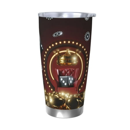 Uemuo Casino King And Playing Cards Print Travel Coffee Mug 20oz Double-walled Car Cup Stainless Steel Insulated Tumbler Leak-proof Travel Cup Reusable Straw Car Cup-Without Straw 
Uemuo Casino King And Playing Cards Print Travel Coffee Mug 20oz Double-walled Car Cup Stainless Steel Insulated Tumbler Leak-proof Travel Cup Reusable Straw Car Cup-Without Straw