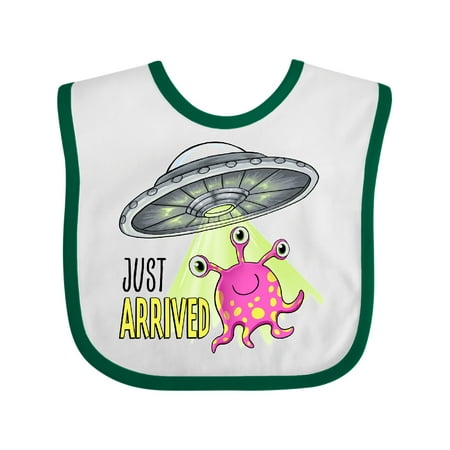 Inktastic Just Arrived- Cute Pink Alien UFO Newborn Baby Gift Baby Boy or Baby Girl Bib
Inktastic Just Arrived- Cute Pink Alien UFO Newborn Baby Gift Baby Boy or Baby Girl Bib