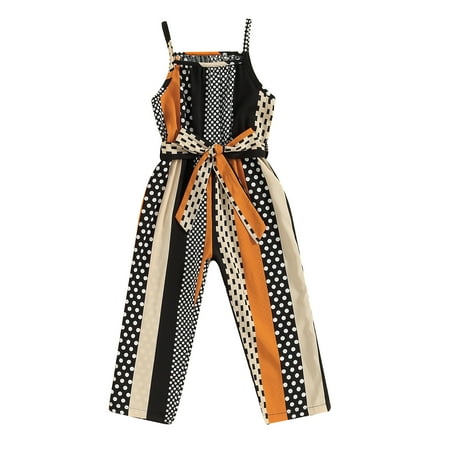 Kids Girls Overalls Jumpsuit Stripe/Contrast Color/Floral Print Sleeveless Spaghetti Strap Romper with Belt
Kids Girls Overalls Jumpsuit Stripe/Contrast Color/Floral Print Sleeveless Spaghetti Strap Romper with Belt