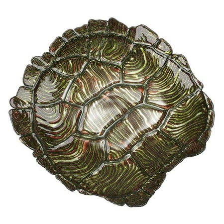 Red Pomegranate 6543-5 Turtle Shell 19 in. Green Gold Bowl