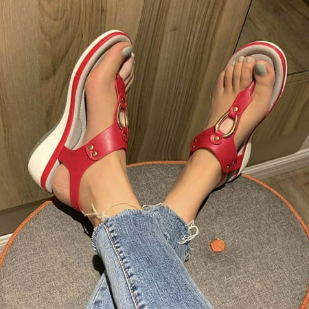 ZMHEGW Women Sandals Ladies Summer Fashion Metal Buckle Wedge Heel Buckle Strap Beach Sandals Shoes For Womens
ZMHEGW Women Sandals Ladies Summer Fashion Metal Buckle Wedge Heel Buckle Strap Beach Sandals Shoes For Womens