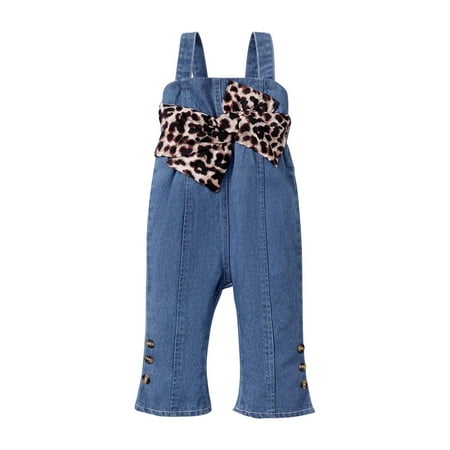 Odeerbi Clearance Toddler Baby Girls Fashion Leopard Print Bow Solid Color Flared Pants Suspenders Denim Jumpsuits
Odeerbi Clearance Toddler Baby Girls Fashion Leopard Print Bow Solid Color Flared Pants Suspenders Denim Jumpsuits