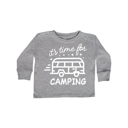 

Inktastic It s Time For Camping with Camper Gift Toddler Boy or Toddler Girl Long Sleeve T-Shirt