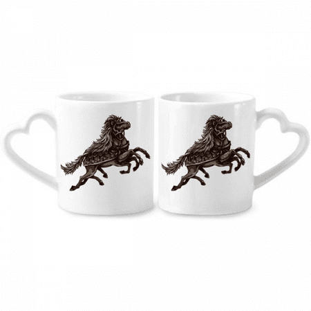 Running Horse Armor Animal Art Grain Couple Porcelain Mug Set Cerac Lover Cup Heart Handle
Running Horse Armor Animal Art Grain Couple Porcelain Mug Set Cerac Lover Cup Heart Handle