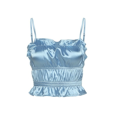 Douhoow Summer Women Sling Straps Camisoles Ruched Ruffle Strapless Vest Crop Tops
Douhoow Summer Women Sling Straps Camisoles Ruched Ruffle Strapless Vest Crop Tops
