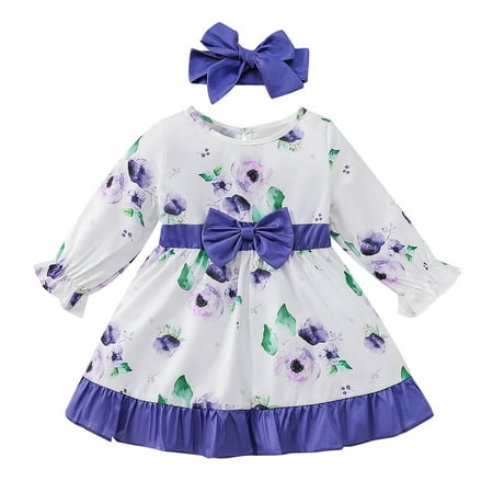 XINSHIDE Infant Girls Long Sleeve Ruffles Floral Prints Dresses Infant Princess Dress Headbands Set Baby Clothing
XINSHIDE Infant Girls Long Sleeve Ruffles Floral Prints Dresses Infant Princess Dress Headbands Set Baby Clothing