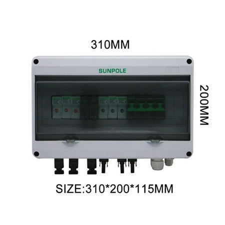 1000V 3 In 1 Out Solar Photovoltaic Array 3 String Solar PV Combiner Box Wire
