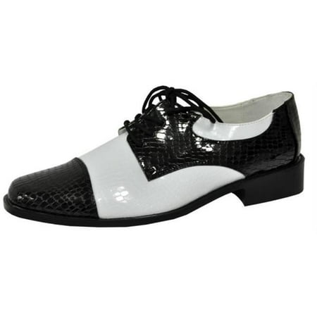 Costumes for all Occasions HA62BWMD Shoe Oxford Bk And Wt Men Md
