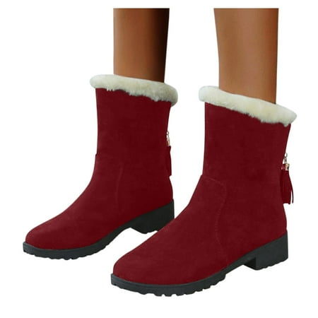 Gubotare Rain Boots For Women Women s Wedge Boots Comfortable Ankle Wedge Booties Red 8
Gubotare Rain Boots For Women Women s Wedge Boots Comfortable Ankle Wedge Booties Red 8