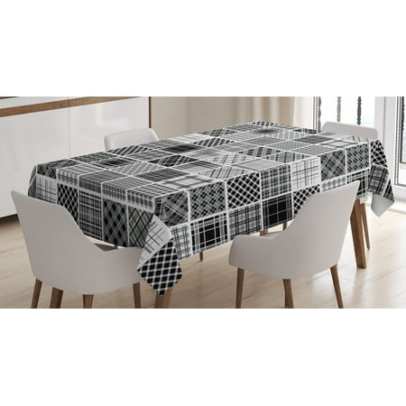 Grey Decor Tablecloth Mixed Checkered Squared Scotch Plaid Striped Scarf Pattern Patchwork Style Rectangular Table Cover for Dining Room Kitchen 60 X 90 Inches Black White Grey by Ambesonne
Grey Decor Tablecloth Mixed Checkered Squared Scotch Plaid Striped Scarf Pattern Patchwork Style Rectangular Table Cover for Dining Room Kitchen 60 X 90 Inches Black White Grey by Ambesonne