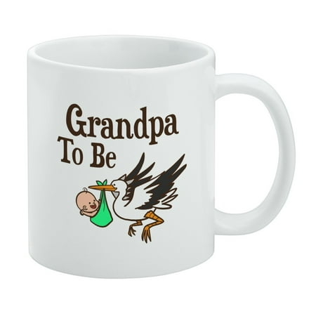Grandpa To Be Stork Baby White Mug