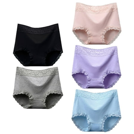 Monfince 5 Pieces Womens Hi-Waist Underwear Cotton Briefs Lace Bikini Panties for Women Undies Hipster Stretch 2XL
Monfince 5 Pieces Womens Hi-Waist Underwear Cotton Briefs Lace Bikini Panties for Women Undies Hipster Stretch 2XL