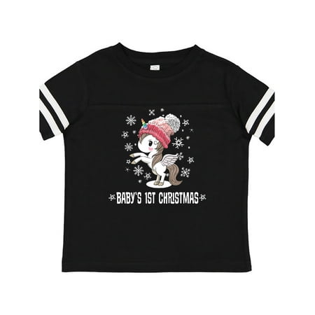 Inktastic Babys 1st Christmas Unicorn Girls Gift Toddler Toddler Girl T-Shirt