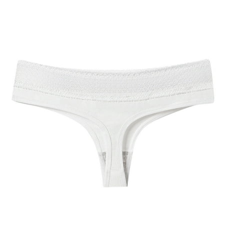 Aayomet Panties For Women Women Sexy Low Waist Thin G String Underwear Comfortable Lingerie White L