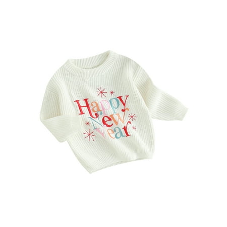 Sprifallbaby New Year Sweater for Baby Long Sleeve Crew Neck Embroidery Letters Winter Warm Knit Pullover New Year Clothes for Girls Boys
Sprifallbaby New Year Sweater for Baby Long Sleeve Crew Neck Embroidery Letters Winter Warm Knit Pullover New Year Clothes for Girls Boys