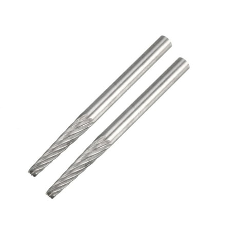 Uxcell 1/8 Dia 1/8 Shank Single Cut Radius Cone Shape Carbide Rotary Files 2 Pack