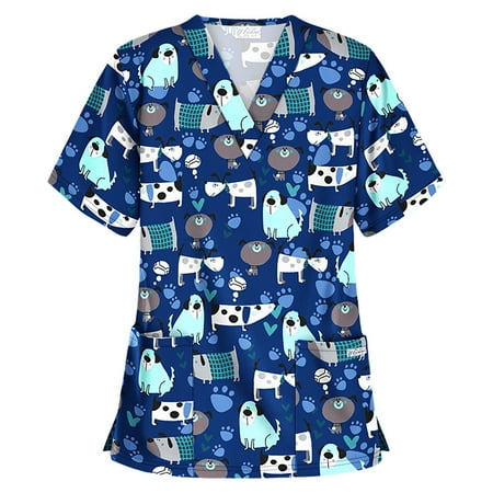 Tarmeek Women s Animal Printed Scrub Tops Plus Size V-Neck Fun T Shirts Workwear Nurse Uniform Tee with Pockets
Tarmeek Women s Animal Printed Scrub Tops Plus Size V-Neck Fun T Shirts Workwear Nurse Uniform Tee with Pockets