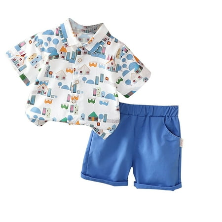 Boy Clothes Pack Boy Babies Toddler Baby Boy Clothes Shorts Set Cartoon House Print Shirt Short Sleeve Button Down Top Solid Shorts Summer Outfit
Boy Clothes Pack Boy Babies Toddler Baby Boy Clothes Shorts Set Cartoon House Print Shirt Short Sleeve Button Down Top Solid Shorts Summer Outfit