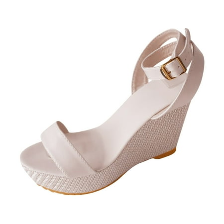 Wiueurtly Women s Summer Non Slip Solid Color Buckle Strap Wedges Beach Open Toe Breathable Sandals Shoes Light Sandal M W
Wiueurtly Women s Summer Non Slip Solid Color Buckle Strap Wedges Beach Open Toe Breathable Sandals Shoes Light Sandal M W