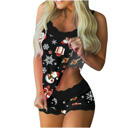 Pajamas for Women Cami Vest Shorts Set Fashion Christmas Sleeveless Sexy Lace Teddy Lingerie Sleepwear Suit
Pajamas for Women Cami Vest Shorts Set Fashion Christmas Sleeveless Sexy Lace Teddy Lingerie Sleepwear Suit