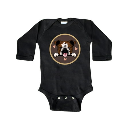 Inktastic English Bulldog Gift for Dog Lover Gift Baby Girl Long Sleeve Bodysuit