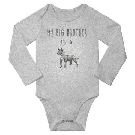 My Big Brother is a Mexican Hairless Dog Cute Baby Long Sleeve Bodysuit Boy Girl (Gray 6-12M)
My Big Brother is a Mexican Hairless Dog Cute Baby Long Sleeve Bodysuit Boy Girl (Gray 6-12M)