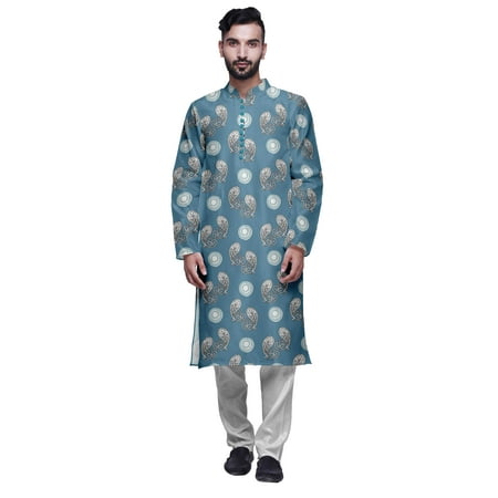 Atasi Printed Long Kurta For Men With White Churidar Pyjama Set Traditional Wear
Atasi Printed Long Kurta For Men With White Churidar Pyjama Set Traditional Wear