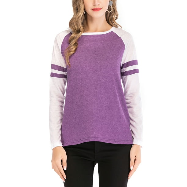 DODOING Womens Long Sleeve Blouses Fashion Casual Loose Autumn Winter Tops Pullover Tunic T-Shirt Tees Sport Sweatshirt
