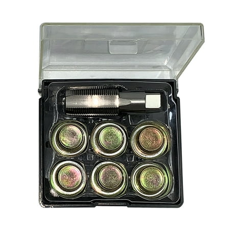 M13 x 1.25mm 7Pcs Oil Pan Thread Set Automotive Oil Drain Tool